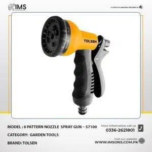 TOLSEN 8 PATTERN NOZZLE SPRAY GUN - 57100