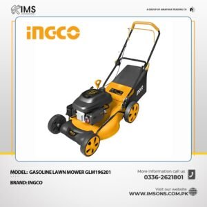 Ingco GLM196201 196cc Gasoline Lawn Mower with 20-inch Cutting Width