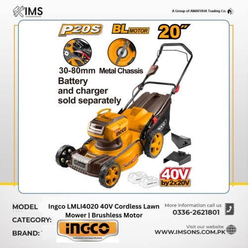 INGCO LMLI4020 40V Cordless Lawn Mower Brushless