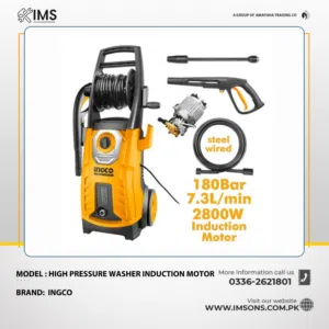 Ingco High pressure washer Induction Motor 2800W 180 Bar HPWR28008