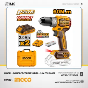Ingco Compact Brushless Cordless Drill 20V CDLI20602