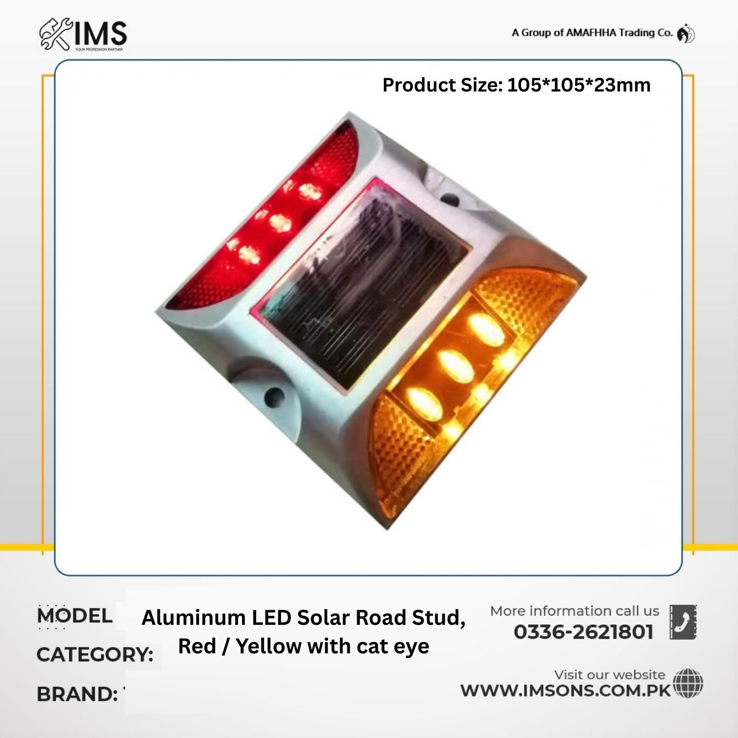 Durable aluminum LED solar road stud with cat eye, 1000m visibility, 3–5 year lifespan Aluminum LED Solar Road Stud with Cat Eye