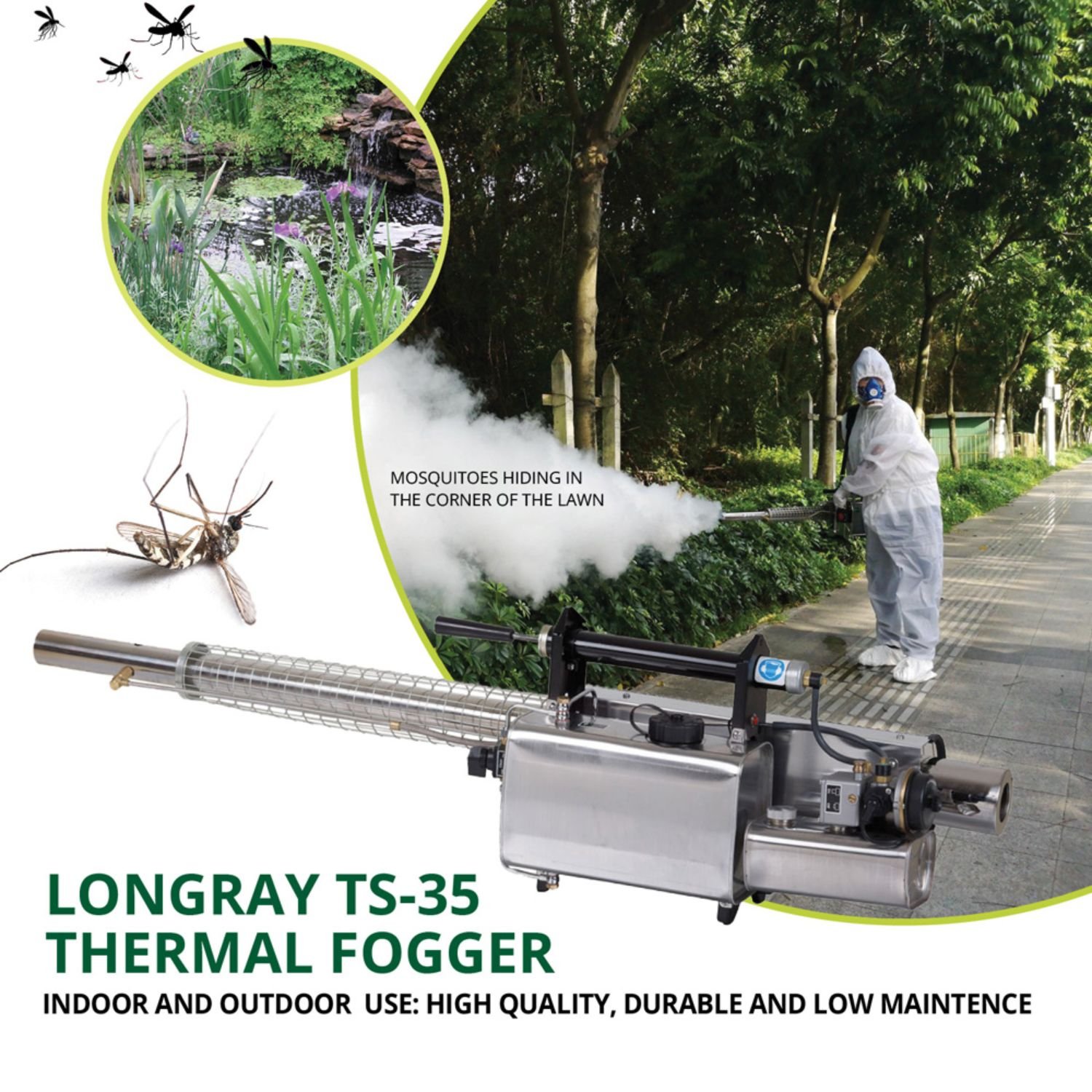 Longray TS-35A Thermal Fogger 18.8HP Pest Control -1 Longray TS-35A Thermal Fogger 18.8HP Pest Control -1