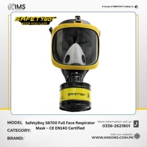 SafetyBoy S6700 Full Face Mask in Black with Clear Lens