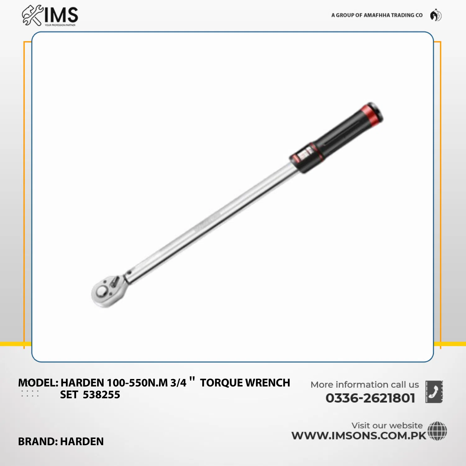 HARDEN 100-550N.m 34＂ Torque Wrench Set 538255