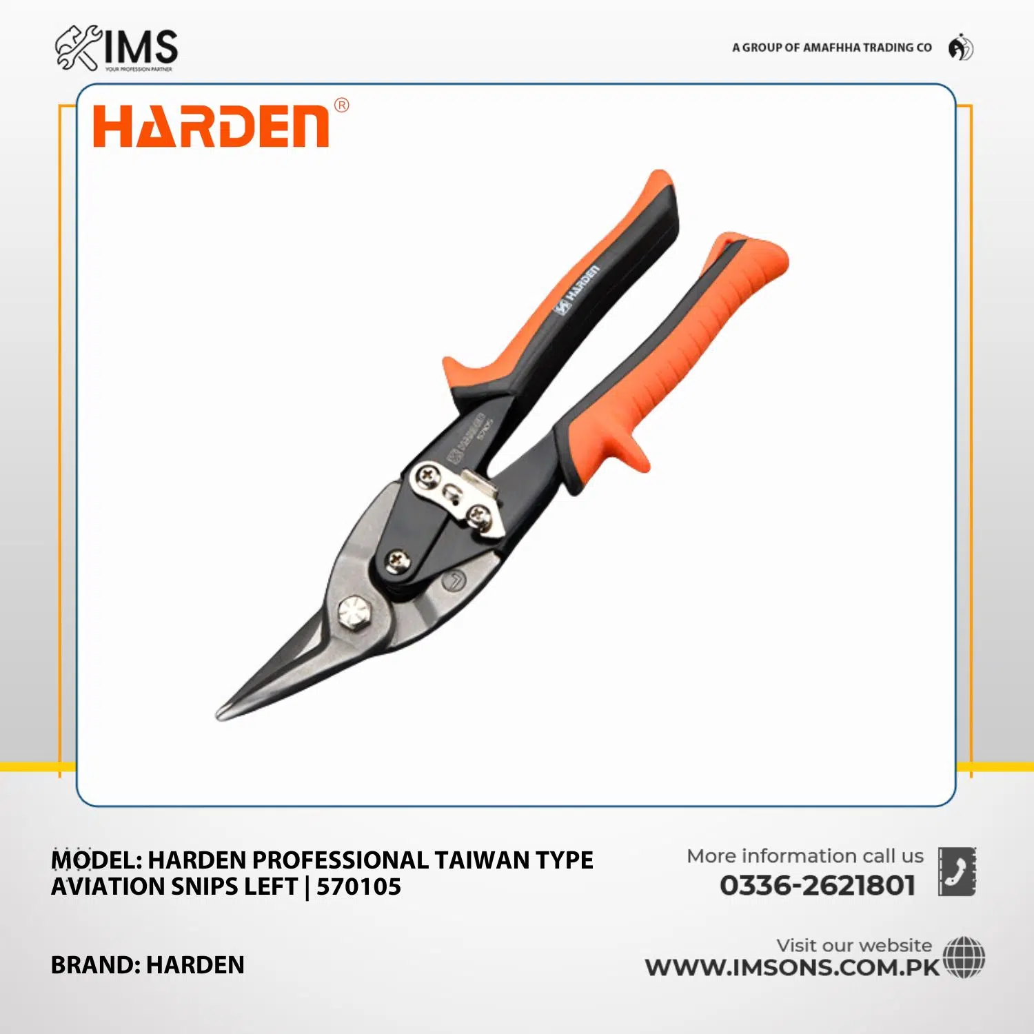 Harden Professional Taiwan Type Aviation Snips Left 570105