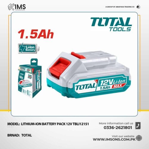 TOTAL TBLI12151 12V Lithium-Ion Battery 1.5Ah - 1