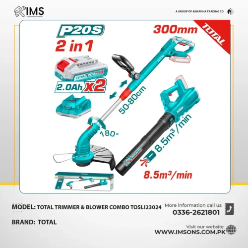TOTAL TOSLI23024 20V Cordless Grass Trimmer & Blower Combo | Lithium-Ion Garden Tool Set
