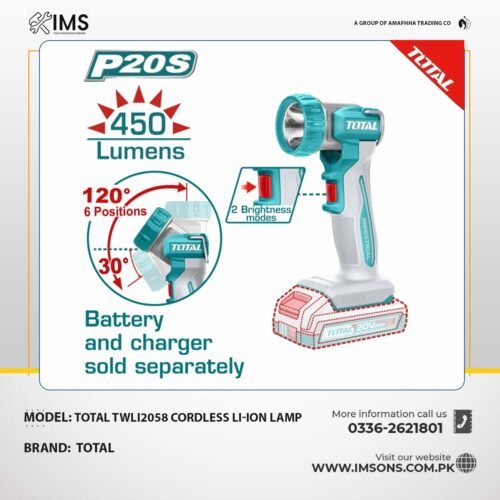 TOTAL TWLI2058 Cordless Li-ion Work Lamp