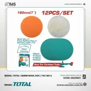 Total 180mm Wool Disc TAC18012