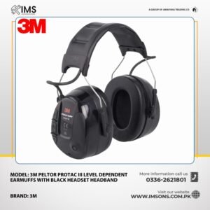 3M Peltor ProTac III Level Dependent Earmuffs With Black Headset Headband