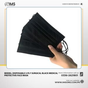 Disposable 3-ply Surgical Black Medical Protective Face Mask