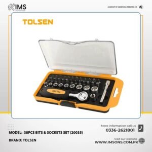 Tolsen 38pcs bits & socket set 20035