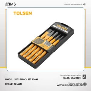 Tolsen 25091 5-Piece Chisel and Punch Set in a plastic box