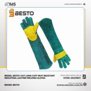 Besto 1027 Long Cuff Heat Resistant Industrial Leather Welding Gloves