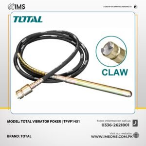 TOTAL TPVP1451 Vibrator Poker with 45mm Head and 6m Hose