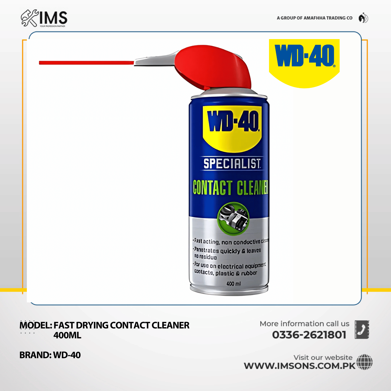 WD-40 Specialist Fast Drying Contact Cleaner 400ml - 1