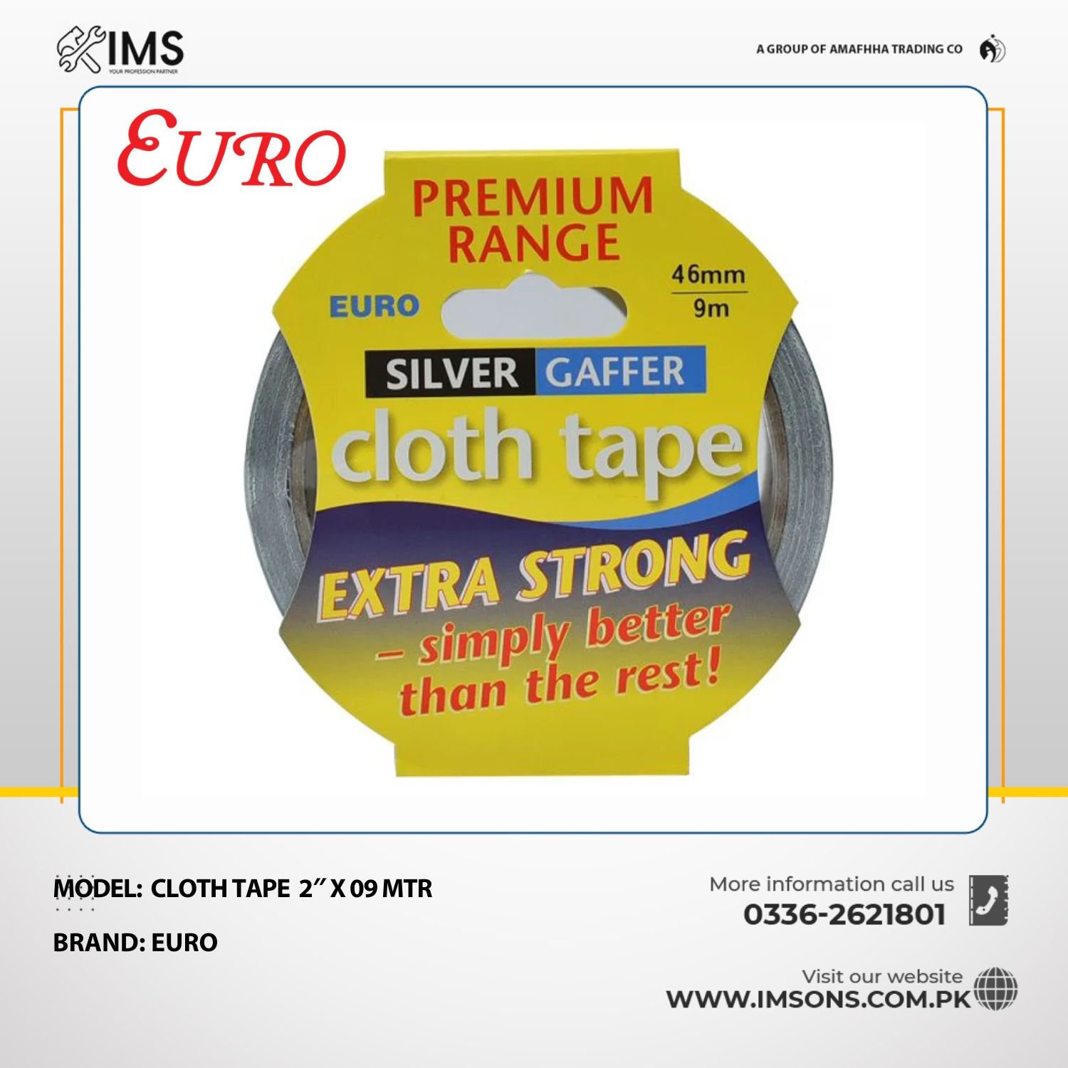 Euro PU Coated Cloth Tape 2 Inches - 1