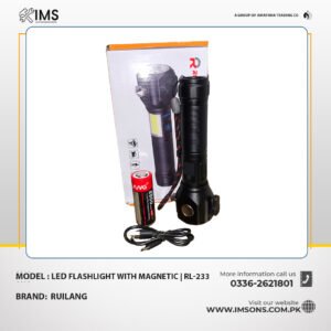 RUILANG RL-233 LED Rechargeable Flashlight with Magnetic Side Attachment