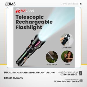 RUILANG-RL-2405-High-Power-LED-Flashlight-Telescopic-Zoom,-Smart-Power-&-Power-Bank-Type-C-Rechargeable-Torch-with-26650-Li-ion-Battery