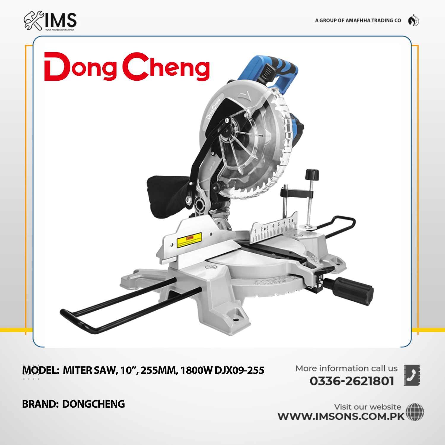 Dongcheng Miter Saw DJX09-255 10″ (255 mm) – 1,800 W