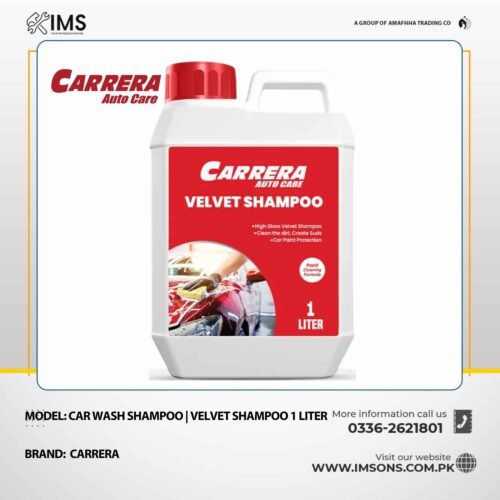 Carrera Velvet Car Wash Shampoo 1L | High-Foam pH-Balanced Cleaner for Cars & Bikes