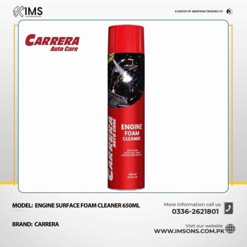 Carrera Engine Surface Foam Cleaner 650 ml Heavy-Duty Engine Bay Degreaser & Foam Cleaner