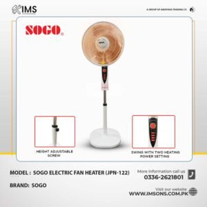 Sogo Electric Fan Heater JPN-122 | Adjustable Thermostat & Dual Heat Settings