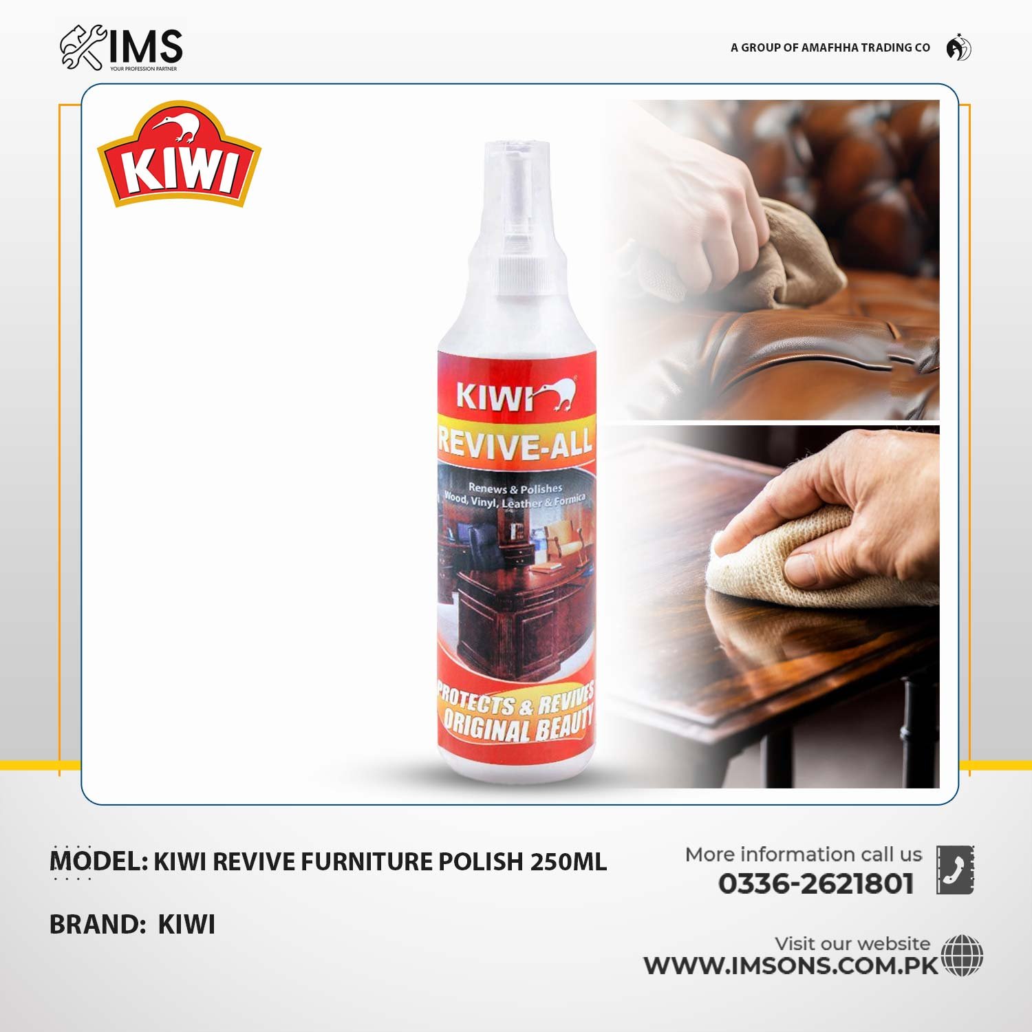 Kiwi Revive All Spray Furniture Polish 250ml
