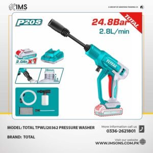 Total TPWLI20362 20V Li-ion Pressure Washer | Portable Cordless Cleaning System with Auto Stop