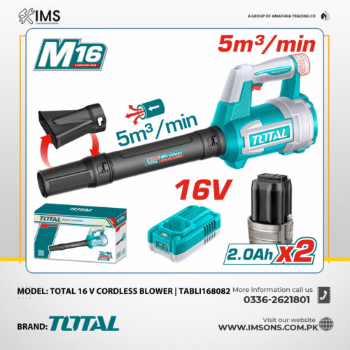 TOTAL 16V Cordless Blower TABLI168082 Full Kit