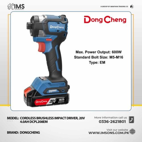 DongCheng DCPL208-EM 20V Brushless 1/4” Hex Impact Driver – 208Nm