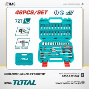 Total THT141462 46 Pcs 1/4" Socket Set