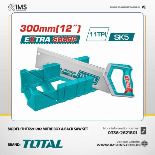 "Total THTK591282 Mitre Box & Back Saw Set 12"" (300mm)"