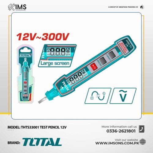 Total THTS33001 Digital Test Pencil Voltage Tester LCD Display with Sound & Light Alarm
